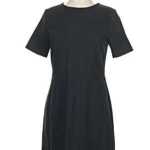 J. Crew Classic Black Midi Dress